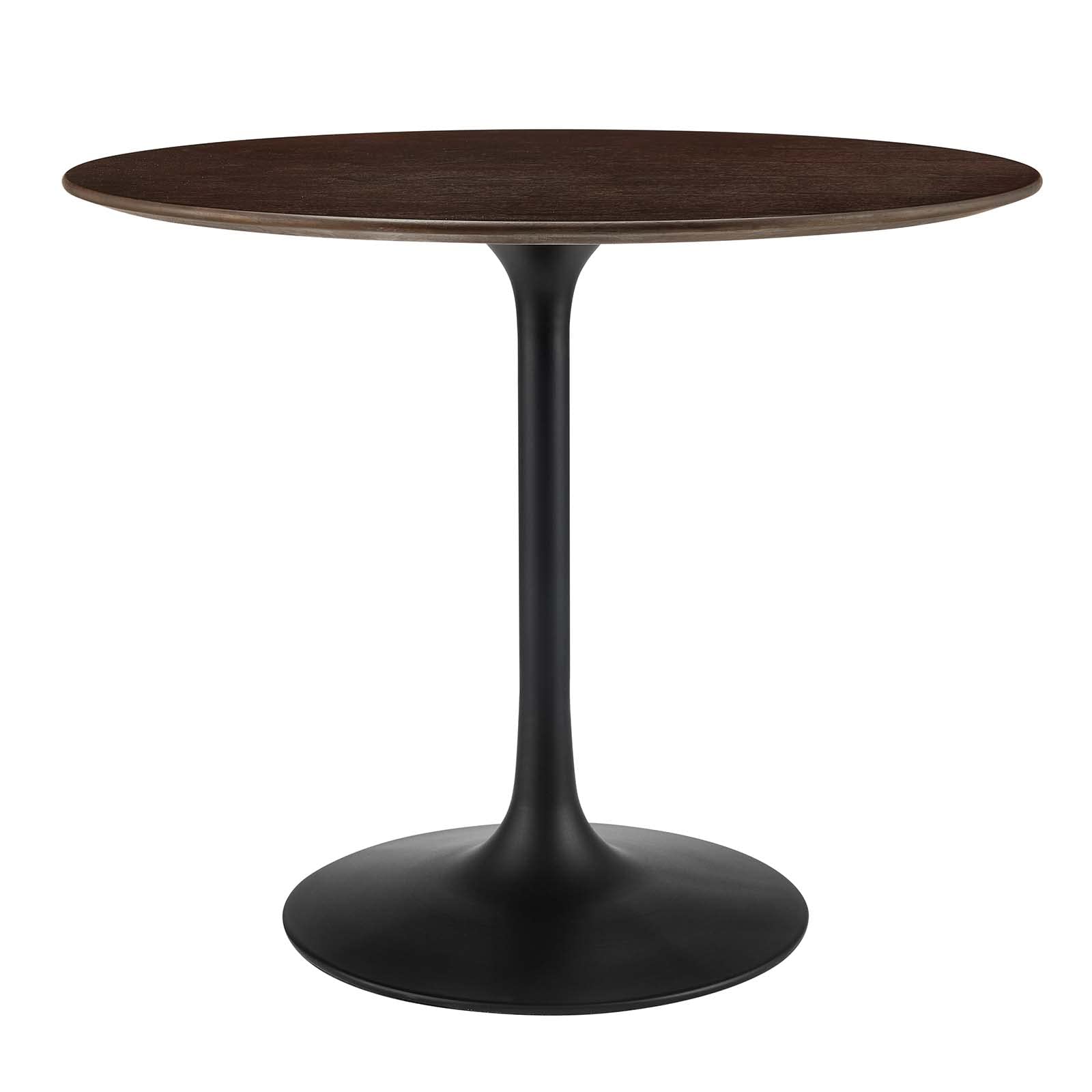 Modway Lippa Dining Table, 36", Black Cherry Walnut
